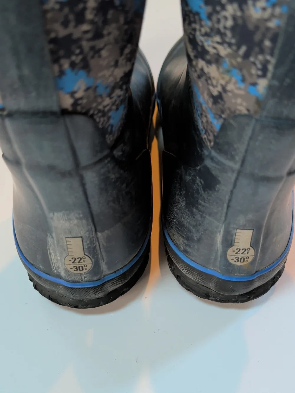 Bogs Grasp Camo Blue And Gray Waterproof Snow And Rain Boots. Sz 5